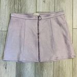 Altar'd State NWOT  lavender pastel Purple Mini velour Skirt Front Zipper Easter Photo 0