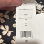 Tory Burch Black little leaves mid rise swim bottom size XL Photo 4