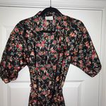 Ilese Stevens Vintage Floral Short Sleeve Short Robe with Belt Size S Photo 5
