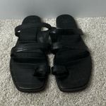 Target  A New Day Marilyn Toe Loop Sandal Black Croc-Embossed Sandals Womens 8.5 Photo 0