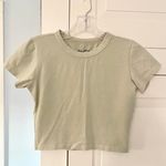 John Galt NWOT  Brandy Melville Sage Green Cropped Cotton Tee Photo 0