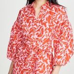 Veronica Beard  dress Womens size 8 Samy pink puff sleeves button front **Flawed* Photo 1