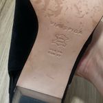 via spiga  Black Suede Leather Open Toe Heels Shoes Size 7 Photo 6