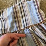 Altar'd State  Ellery Top Blue Peach Multi Striped Tie Strap Peplum Tank Blouse S Photo 10