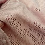 Vintage 90s Ellen D Cottagecore Pink Heart Cardigan Medium Photo 4