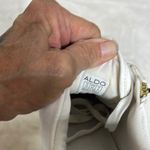 ALDO  White and Gold Sneakers with Padded Ankle Collar Photo 9