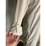 Thread and Supply Long Sleeve Lyocell Button Front Shirt Dress Womens Beige Small Photo 2