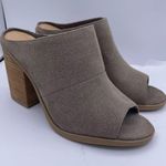 Call it spring suede peep toe mules stack heeled women’s Size 7.5 Galerassi Photo 3