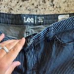Lee Navy and White Pin Striped Women's Shorts Photo 2