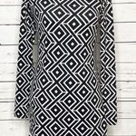 INC Black & White Mod Geometric Print Long Sleeve Knee Length Dress Size XS Photo 0
