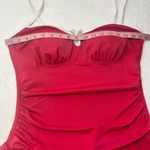 Red Ruched Sweetheart One Piece Swimwear size L Size L Photo 3