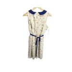 Olive & Oak Mini Dress Sz Small Retro Collar Bird Print Cream A Photo 1