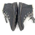 Steve Madden  Flannel Fleece Lined Check Lace Up Zip Ankle Boots Size 10 Gray‎ Photo 2