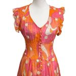 Miss June Long Scarlett Maxi Dress Multicolor Tropical Floral Women’s One Size Pink Photo 1