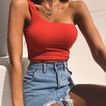One Shoulder Top Red Photo 0