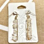 Gold Crystal Drop Earrings Photo 0