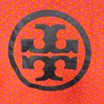 Tory Burch Fabric Dust Bag Orange Pink Logo Black Drawstring Top Size 20 x 20 Photo 3