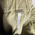 Young Fabulous and Broke Wide Leg Baggy Pant Women S Tan Green Cotton Minimal Boho Photo 7