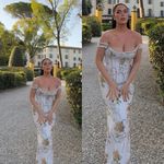 House Of CB  Isis Soft Blue Vintage Print Corset Maxi Size XS NWOT Photo 5