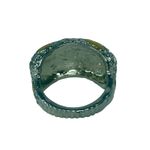 Silver and Gold Abstract Strokes Ring Photo 5