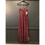 Anthropologie BHLDN Emma Sweetheart Sleeveless Lace Long Gown Front Slit Wine 12 Photo 12