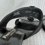 Paul Green  Heels 6.5 9 US Black Leather Open Toe Slip On Sandals Buckle Handmade Photo 14