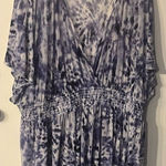 Torrid 5 Purple Tie-Dye Mesh Smock Waist Swimsuit Cover Up Dress 5x 28 Photo 0