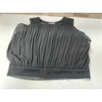 Gracia  black chiffon tule top baloon blouse Sz M Photo 9