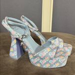 ALDO Barbie x  BarbieParty Collection Blue Logo Platform Sandal Block Heel 10 NEW Photo 1
