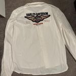 Harley Davidson  white button up shirt Photo 1
