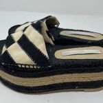 Stella McCartney  espadrille platform black and white slide sandals 35 Photo 0