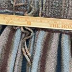 Vtg 70s Boho Striped long line balloon sleeve Sweater Cardigan Brown Size L Photo 8