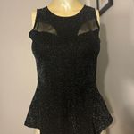 Guess Size Small Black Sparkling Sleeveless Top Peplum Top Blouse New Years Eve Photo 7
