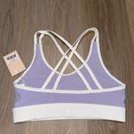 Wilo The Label Lavender & White Strappy Sports Bra Photo 1