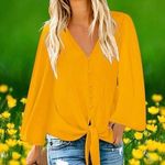 Dark mustard yellow adorable top! New Size M Photo 0