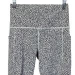 Athleta  Salutation Stash II Textured Tight Leggings S Black White Pockets Gym Photo 7