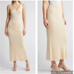 Sophie Rue Rue Sophie Elaine Rib Knit‎ Sweater Maxi Skirt Creme Pearl L Photo 2