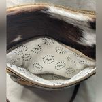 Myra Aztec Western Southwestern Hairon Leather Canvas Crossbody Bag Purse NWOT Orange Photo 12