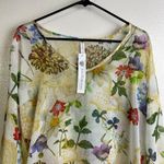 Jeanne pierre Kilfa Taj Tunic Floral Chiffon Sheer Boho Resort Multi Coverup Photo 2