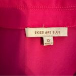 Skies Are Blue  hot pink long sleeve button up front tie size XS Photo 4