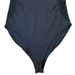 ZARA  Womens Black Satin Lace Bodysuit V-Neck Tank Top Sexy Boudoir Size Medium Photo 6