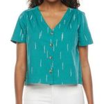 a.n.a  Top Size Large V Neck Button Front Boxy Cut Photo 1