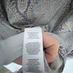 Splendid  Mackenzie Paisley-Print Button Tie Front Shirt Women's M White Sand L/S Photo 10