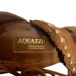 Aquazzura tulum studded lace up heels Gold Size 5 Photo 7