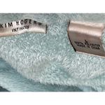 kim rogers Kim‎ Rogers Blue Fuzzy Belted Adjustable Waist Bath House Robe Set Sz Large Photo 4