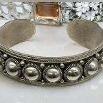 Siam Thailand Vintage Filigree Massive Silver Sterling Cuff Bracelet Pre 1948 Photo 0