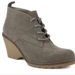 White Mountain Lambert genuine suede wedge lace up booties 8.5 Photo 8