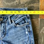 Silver Jeans Suki womens 29/31 medium wash mid rise slim bootcut Distressed blue Photo 6