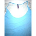 NYDJ New Womens Large L Blue Gray Top Blouse Color Block Light Soft Tee USA Made Photo 1