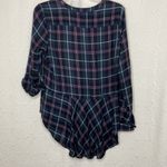 Lucky Brand  Women’s Plaid V-neck Button Down Shirt Size Small Photo 5